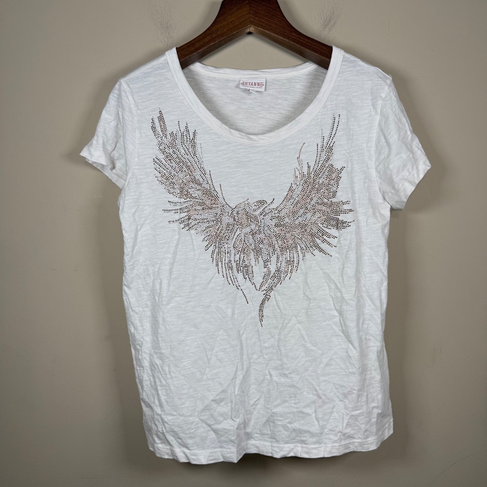 Shyanne White Rhinestone Eagle Graphic Large Western Festival